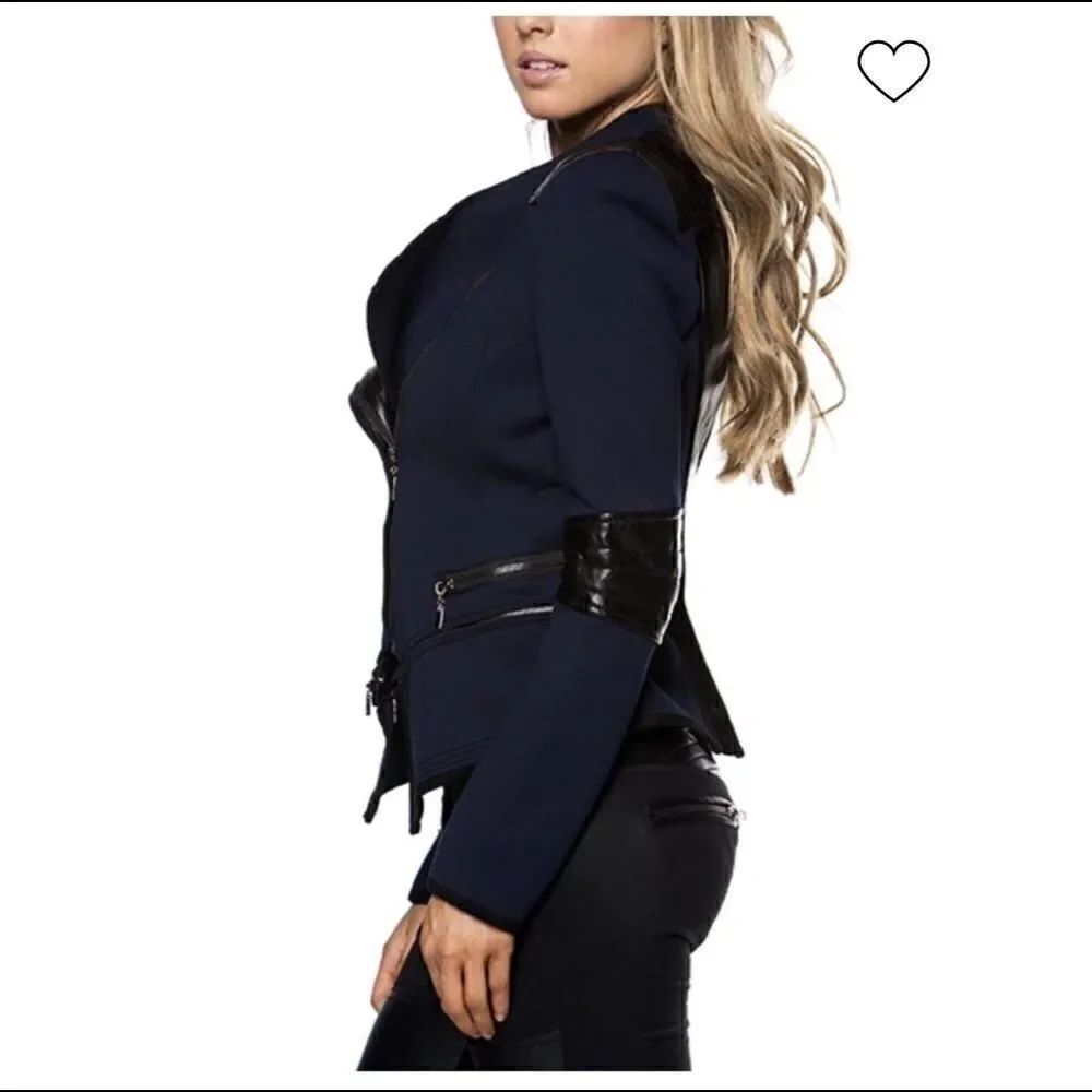 Vegan Leather Fall Moto Jacket - Picture 7 of 8